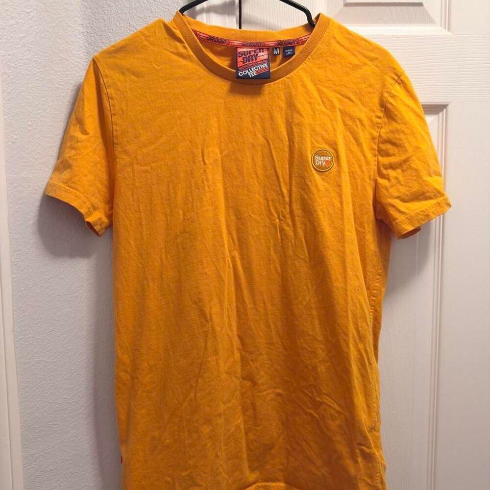 Superdry Men's Yellow and Orange T-shirt